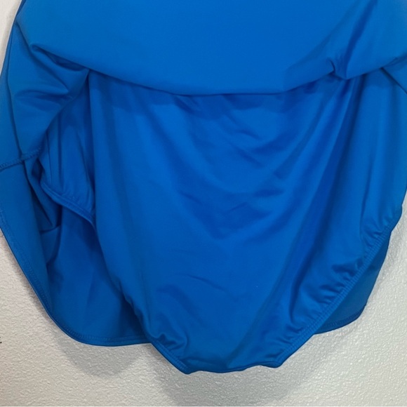 Lands End Swim Skort Full Coverage 16W Blue Swimwear Womens Plus Size Skirt - Picture 4 of 6